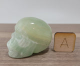 2" Caribbean Blue Calcite Skull