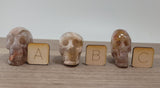 2" Flower Agate Skull