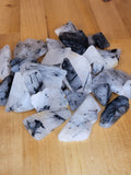 Black Tourmaline in Quartz Rough Tumble