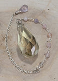 Citrine and Multi-Stone Dew Drop Pendulum
