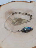 Citrine and Smokey Quartz Dew Drop Pendulum