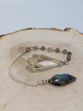 Citrine and Smokey Quartz Dew Drop Pendulum