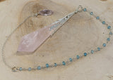 Rose Quartz and Apatite Celestial Prism Pendulum