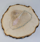Rose Quartz and Apatite Celestial Prism Pendulum