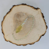 Citrine and Prehnite Celestial Prism Pendulum