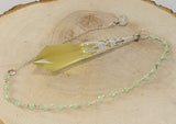 Citrine and Prehnite Celestial Prism Pendulum