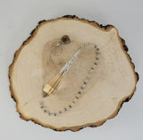 Quartz and Labradorite Celestial Prism Pendulum