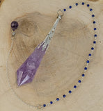 Amethyst and Lapis Celestial Prism Pendulum