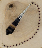 Fluorite and Garnet Celestial Prism Pendulum