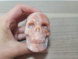3" Rose Pink Ocean Jasper Skull