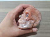 3" Rose Pink Ocean Jasper Skull