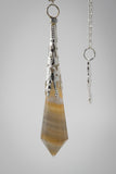 Agate and Smokey Quartz Celestial Prism Pendulum