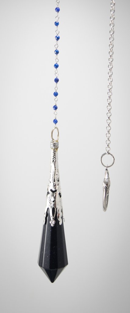Blue Goldstone and Lapis Lazuli Celestial Prism Pendulum