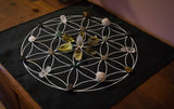 Cloth Crystal Grid - Flower Of Life - Old Souls Outpost