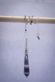 Fluorite and Tourmalinated Quartz Celestial Prism Pendulum - Old Souls Outpost