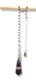 Fluorite and Garnet Celestial Prism Pendulum