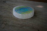 Hand Painted All Seeing Eye Etched Selenite Charging Plate - Old Souls Outpost