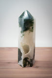 Large Moss Agate Tower