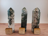 Medium Moss Agate Tower