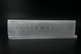 Moon Phases Engraved Selenite Ruler Charging Plate