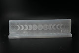Moon Phases Engraved Selenite Ruler Charging Plate