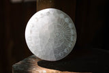 Moon Phases Etched Selenite Charging Plate - Old Souls Outpost