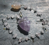 Native Spirit Pendulum I - Amethyst, Quartz & Carnelian - Old Souls Outpost