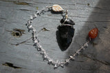 Native Spirit Pendulum II - Obsidian, Howlite, Quartz & Carnelian - Old Souls Outpost