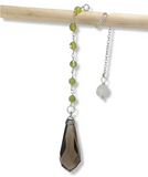 Smokey Quartz and Peridot Dew Drop Pendulum