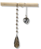 Smokey Quartz and Sphalerite Dew Drop Pendulum