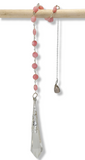 Quartz and Rhodochrosite Celestial Prism Pendulum