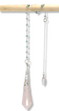 Rose Quartz and Apatite Celestial Prism Pendulum
