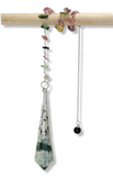 Tree Agate and Rainbow Tourmaline Celestial Prism Pendulum