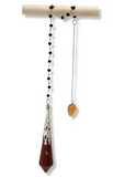 Red Jasper and Black Chalcedony Celestial Prism Pendulum