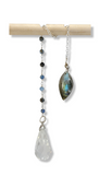 Quartz and Kyanite Dew Drop Pendulum
