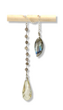 Citrine and Smokey Quartz Dew Drop Pendulum