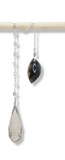 Smokey Quartz and Aquamarine Dew Drop Pendulum
