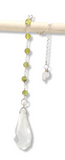 Quartz and Peridot Dew Drop Pendulum