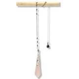 Rose Quartz and Smokey Quartz Celestial Prism Pendulum
