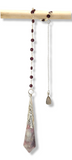 Unicorn Stone and Garnet Celestial Prism Pendulum
