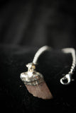 Raw Pink Tourmaline and Sterling Pendulum Bracelet - Old Souls Outpost