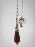 Red Jasper and Unakite Celestial Prism Pendulum