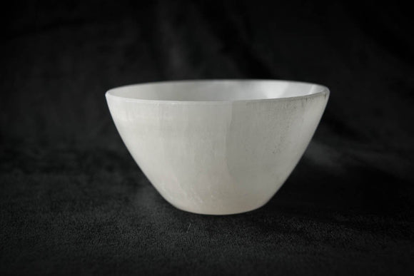 Small Hand-Carved Selenite Bowl - Old Souls Outpost 