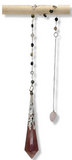 Strawberry Quartz and Tourmaline Celestial Prism Pendulum