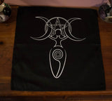 Triple Moon Spiral Goddess Altar Cloth - Old Souls Outpost