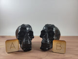 Unique Black Obsidian Skull Carving
