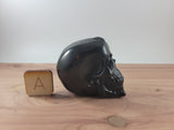 Unique Black Obsidian Skull Carving