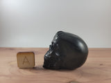 Unique Black Obsidian Skull Carving