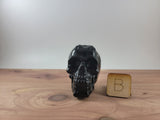 Unique Black Obsidian Skull Carving