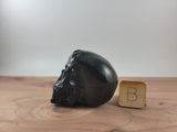 Unique Black Obsidian Skull Carving